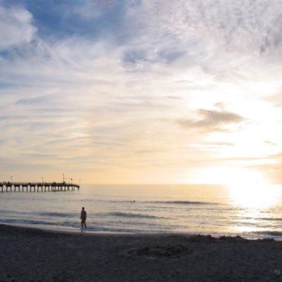 Beach, sea, and sky