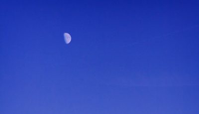 Moon over alps