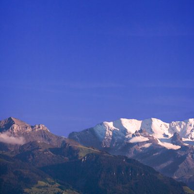 Moon over alps